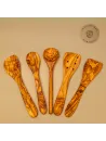 5er Set Küchenhelfer aus Olivenholz ab 25cm Länge