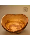 Große Salatschale aus Olivenholz mit Naturrand | rustikal | naturbelassen