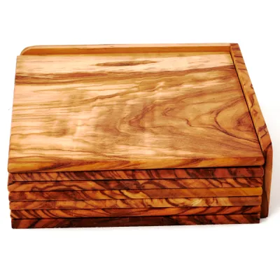 Eckige Untersetzer aus Olivenholz | Modern & handgefertigt