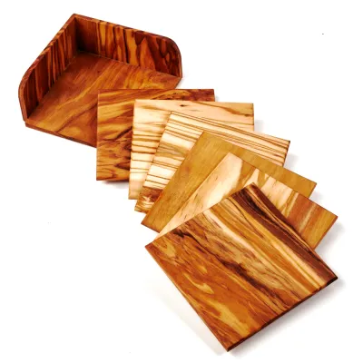 Eckige Untersetzer aus Olivenholz | Modern & handgefertigt