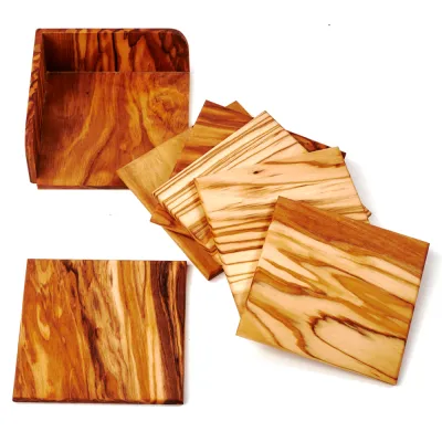 Eckige Untersetzer aus Olivenholz | Modern & handgefertigt
