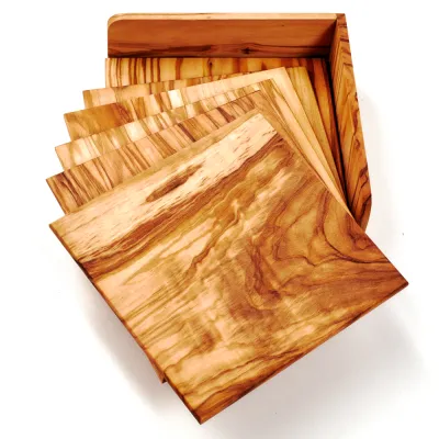 Eckige Untersetzer aus Olivenholz | Modern & handgefertigt