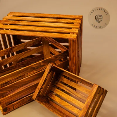 Obstkiste aus Olivenholz | Lebensmittelecht & vielseitig nutzbar