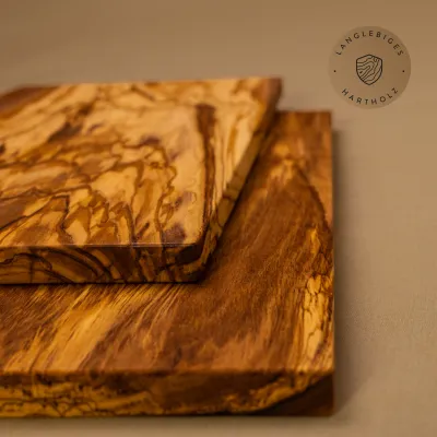 2er-Set Frühstücksbretter Olivenholz | für gemeinsame Morgenmomente