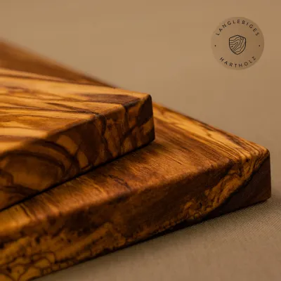 2er-Set Frühstücksbretter Olivenholz | für gemeinsame Morgenmomente