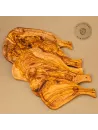 Steakbretter Olivenholz 5er-Set | mit Saftrille & Griff | BBQ-Handwerkskunst