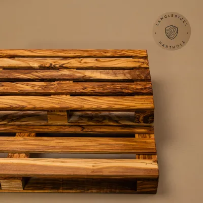 Mini-Palette Olivenholz 2er-Set | 30 & 40 cm | dekorativ & handgemacht