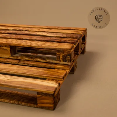 Mini-Palette Olivenholz 2er-Set | 30 & 40 cm | dekorativ & handgemacht