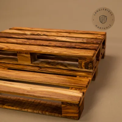 Mini-Palette Olivenholz 2er-Set | 30 & 40 cm | dekorativ & handgemacht