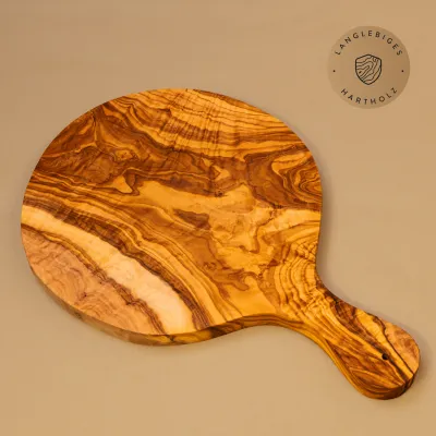 Rundes Servierbrett aus Olivenholz | Charcuterie Brett | Ø 30 cm