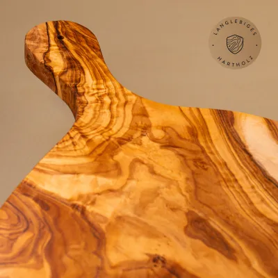 Rundes Servierbrett aus Olivenholz | Charcuterie Brett | Ø 30 cm