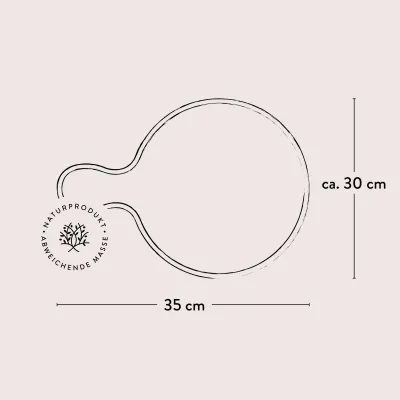 Rundes Servierbrett aus Olivenholz | Charcuterie Brett | Ø 30 cm