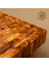 Premium Schneidebrett aus Olivenholz | Stirnholz Mosaik | Handarbeit