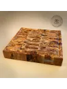 Premium Schneidebrett aus Olivenholz | Stirnholz Mosaik | Handarbeit
