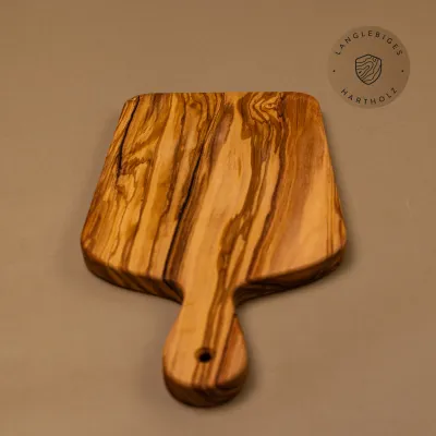 Servierbrett Olivenholz mit Griff  | handgefertigt am Alpenrand
