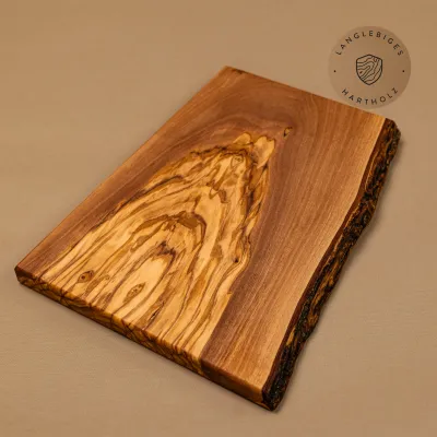 Frühstücksbrett Olivenholz | Rustikal mit Naturkante