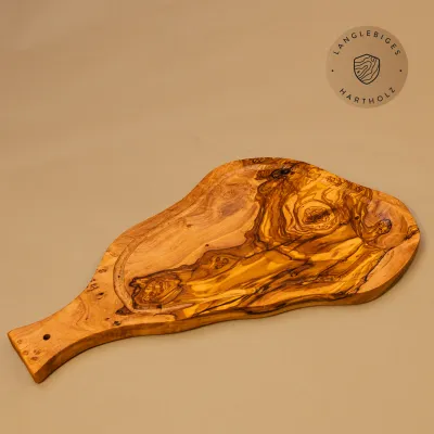 Steakbrett Olivenholz mit Saftrille & Griff | in 5 Größen erhältlich