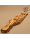 Langes Servierbrett aus Olivenholz | mit/ohne Salamimesser
