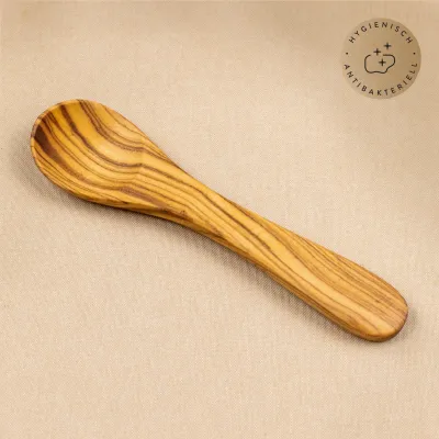 Zuckerlöffel aus Olivenholz – 12 cm | naturbelassen & handgefertigt