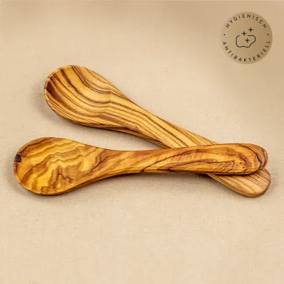 Zuckerlöffel aus Olivenholz – 12 cm | naturbelassen & handgefertigt