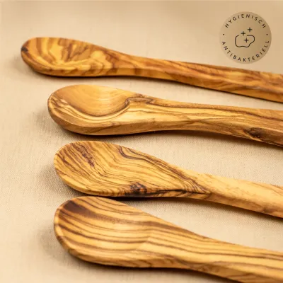 Zuckerlöffel aus Olivenholz – 12 cm | naturbelassen & handgefertigt