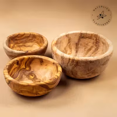 Müslischale aus Olivenholz | naturbelassen | in vielen Größen