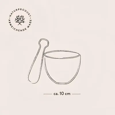 Mörser & Stößel aus Olivenholz mit glattem Rand | natürliche Eleganz