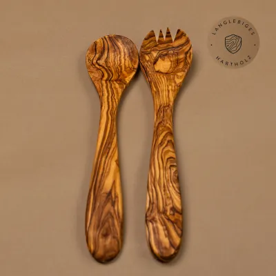 Klassisches Salatbesteck aus Olivenholz – stilvoll & zeitlos