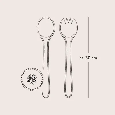 Klassisches Salatbesteck aus Olivenholz – stilvoll & zeitlos