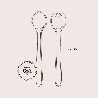Klassisches Salatbesteck aus Olivenholz – stilvoll & zeitlos