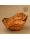 Große Obstschale aus Olivenholz, Naturrand 32 cm