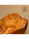 Große Obstschale aus Olivenholz, Naturrand 32 cm