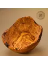 Große Obstschale aus Olivenholz, Naturrand 32 cm