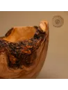 Große Salatschale aus Olivenholz mit Naturrand rustikal naturbelassen