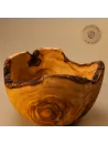 Große Salatschale aus Olivenholz mit Naturrand rustikal naturbelassen