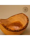 Große Salatschale aus Olivenholz mit Naturrand rustikal naturbelassen