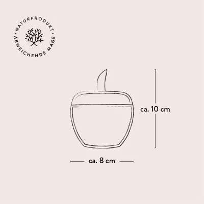 Dose in Apfelform aus Olivenholz | Handgefertigtes Naturprodukt