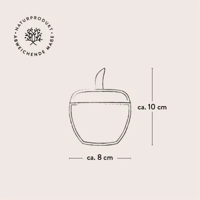 Dose in Apfelform aus Olivenholz | Handgefertigtes Naturprodukt
