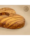 Teelichthalter aus Olivenholz in Herzform | aus Liebe schenken