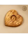 Teelichthalter aus Olivenholz in Herzform | aus Liebe schenken