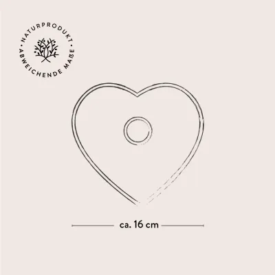 Teelichthalter aus Olivenholz in Herzform | aus Liebe schenken