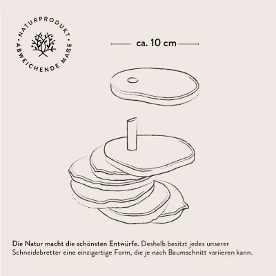 Untersetzer aus Olivenholz mit Naturrand | Baumscheibe | rustikal | 6 Stck.