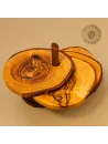 Untersetzer aus Olivenholz mit Naturrand | Baumscheibe | rustikal | 6 Stck.