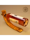 Flaschenhalter aus Olivenholz, sichelförmig
