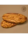 2er-Set ovale Frühstücksbretter Olivenholz | Handarbeit vom Alpenrand
