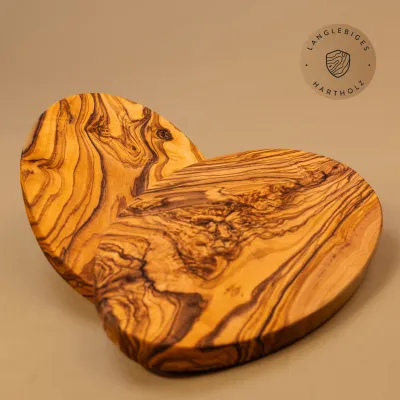 2er-Set ovale Frühstücksbretter Olivenholz | Handarbeit vom Alpenrand