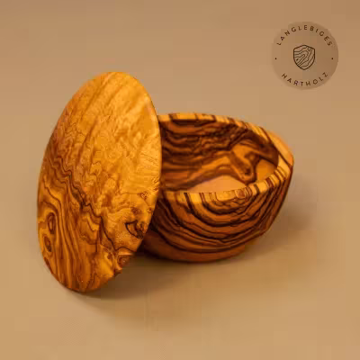 Dose mit Deckel aus Olivenholz | Handgefertigt & zeitlos schön