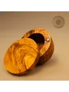 Dose mit Schwenkdeckel aus Olivenholz | Zeitlos schlicht