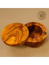 Dose mit Schwenkdeckel aus Olivenholz | Zeitlos schlicht