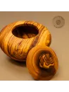 Dose bauchig mit Deckel aus Olivenholz 12cm
